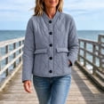 thumbnail image 5 of Plus Size Jackets for Women Quilted Lightweight Button Down Puffer Jacket Coats Padded Outwear with Pockets, 5 of 7