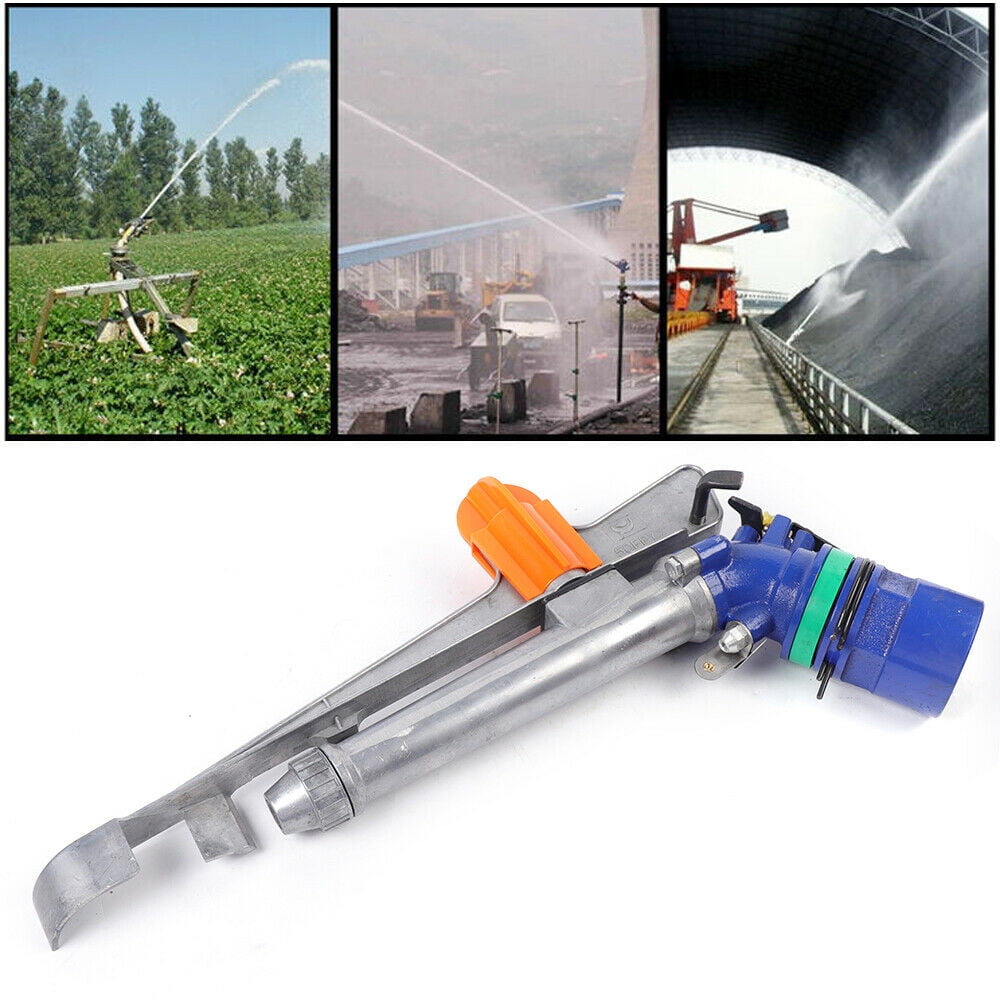 2.6'' Agricultural Irrigation Spray Gun Large Area Watering for Agricultural Farm Irrigation Plant Watering Water Spray Guns 360° Adjustable Irrigation Sprinkler Spray Gun for Farm Garden Lawn