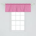 thumbnail image 2 of Ambesonne Pink Polka Dots Valance Pack of 2, Ordered Arrangement, 54"X18", Pink and White, 2 of 2