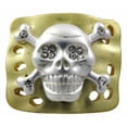 thumbnail image 2 of Zeckos Rhinestone Skull & Crossbones Goldtone Stretch Ring, 2 of 3