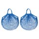 thumbnail image 1 of Bolsa de Malla de Algodón Reutilizable Unique Bargains 15x13.8 Pulgadas 2uds Azul, 1 of 6