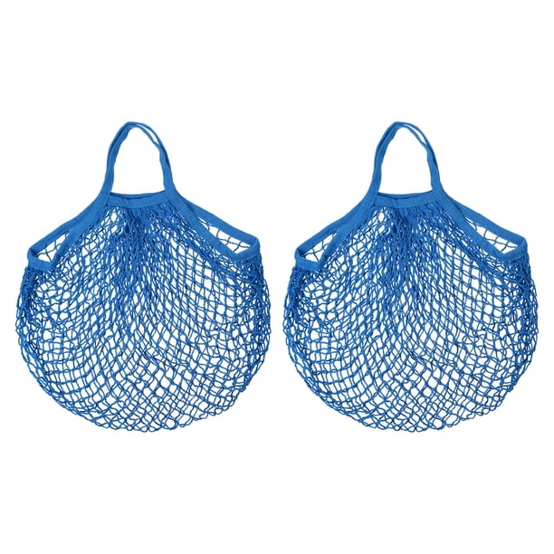 Bolsa de Malla de Algodón Reutilizable Unique Bargains 15x13.8 Pulgadas 2uds Azul