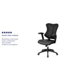 thumbnail image 5 of Flash Furniture High Back Designer Black Mesh Executive Swivel Ergonomic Office Chair with LeatherSoft Seat and Adjustable Arms, 5 of 13