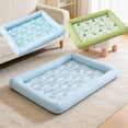 thumbnail image 4 of Bomd Waterproof Cooling Puppy Bed Square Mat Breathable Pet Sleeping Pad Non-Slip Bottom Ice - No Need to Freeze Or Refrigerate 15.7"x 19.7" Kennel Mat for Small Medium Dog and Adult Cat Light Blue, 4 of 8