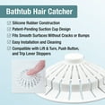 thumbnail image 2 of Danco Bathtub Silicone Rubber Hair Catcher Strainer Drain Cover with Suction Cup (10771), 2 of 9