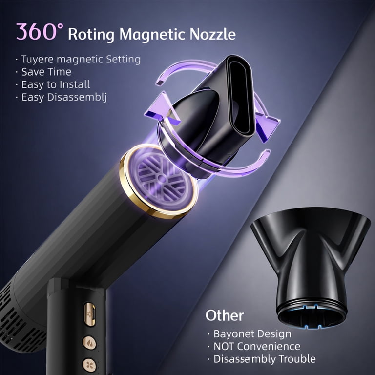 SKIMI Ionic Hair Dryer, 1600W Lightweight Blow Dryer with Diffuser