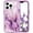 Purple, variant on Marble Pattern Case for iPhone 15 Pro Max,Heavy Duty 3 in 1 Full Body Shockproof Hard PC+Soft Silicone Bumper Drop Protective Women Girls Phone Cover Case for iPhone 15 Pro Max 6.7Inch (Blue)