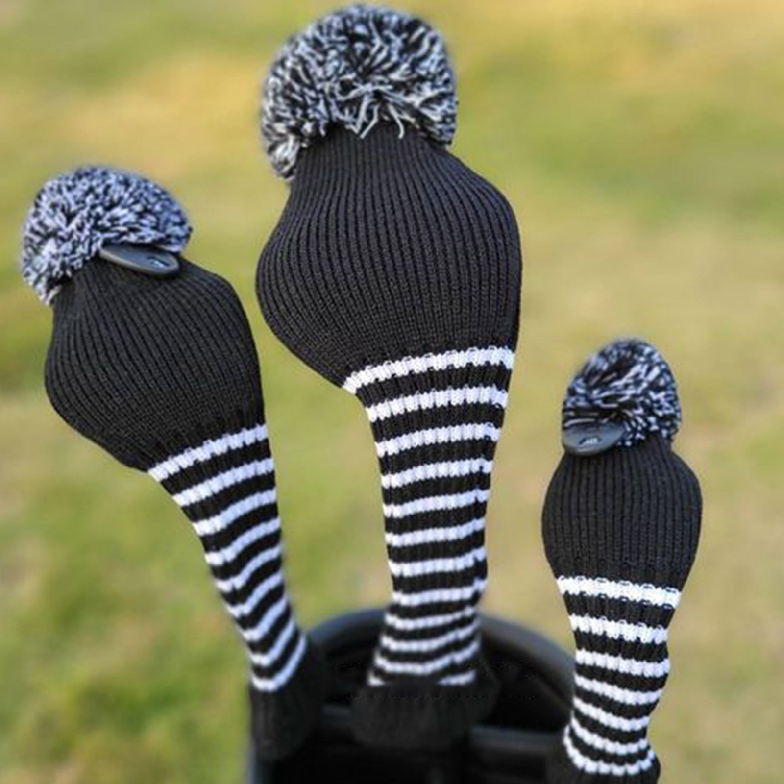 3pcs Protective Golfs Club Headcover Soft Durability Universals Golfs Club Covers for Driver Soft Inner Lining