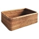 thumbnail image 5 of Advancent Cesta de almacenamiento de ratán, portátil, Rectangular, para el hogar, sala de estar, aperitivos, juguetes cosméticos, toalla, Pequeño 2Conjunto, 5 of 6