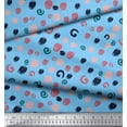 thumbnail image 3 of Soimoi Georgette Viscose Fabric Brush Stroke Abstract Printed Fabric 1 Yard 42 Inch Wide, 3 of 3