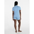 thumbnail image 4 of Joyspun Women’s Sleep Modal Short Sleeve Notch Top and Shorts Pajama Set, Size XS-XL, 2X-3X, 4 of 7