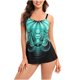 thumbnail image 4 of Traje de baño dividido para mujer con estampado de puntos de color degradado multicolor a la moda para mujer Fridja nalpqowj50376, 4 of 8