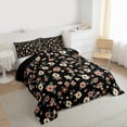 thumbnail image 3 of Feelyou Black Wheat Flower Full Size Comforter Sets, Retro French Floral Bedding Comforter Set, Countryside Theme Reversible Bedding Sets, Super Cozy Room Decor, 3-Piece, 3 of 8