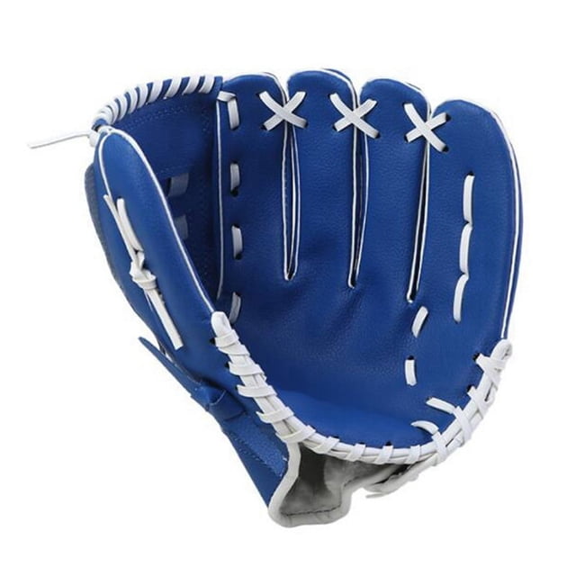 Guantes de Béisbol para Práctica de Entrenamiento de Mano Izquierda para Deportes Al Aire Libre, Guantes de Bolsillo para Jugadores de Mano de Lanzador, 10,5 Pulgadas, Color Azul
