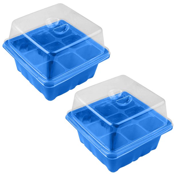 Inicio De Semillas De 9 Agujeros, Conjunto De Caja De Vivero De Semillas, Bandeja De Germinación De Jardinería Con Tapas Para Cultivo De Plantas De Germinación De Semillas Sweethay HA041255-02