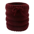thumbnail image 1 of Bufanda de invierno para mujer, cálida y protectora, de cuello alto, de hilo grueso, de color liso y con cubrecuello, de poliéster., 1 of 2