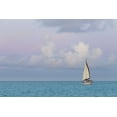 thumbnail image 2 of Paulson, Don 24x17 Gold Ornate Wood Framed with Double Matting Museum Art Print Titled - Bahamas, Exuma Island Sailboat at sunset, 2 of 4