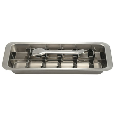 

Lever-Style Ice Tray 2 in 1 Stainless Steel Ice Making Mold and Ice