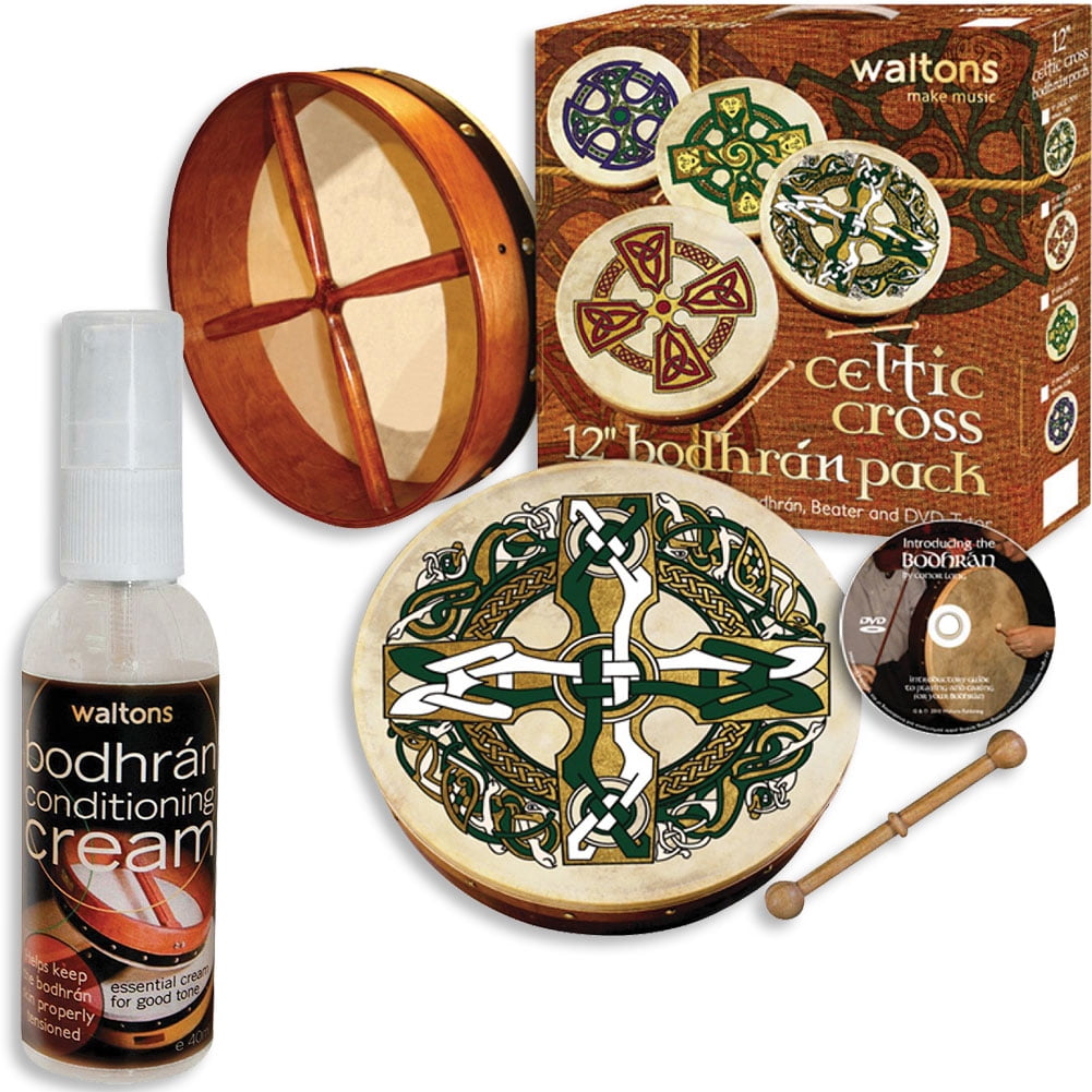 set irish bodhrn drum kit w celtic cross pattern and conditioning set irish bodhrn drum kit w celtic cross pattern and conditioning