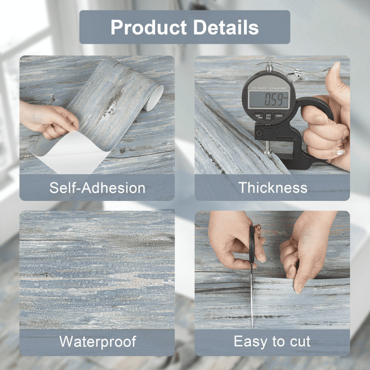(4 pack) Abyssaly 35.8" x 5.9" 10 Pcs Wood Vinyl Flooring Tile Peel and Stick Floor Tile Self Adhesive Bathroom Floor Tiles Waterproof Thick Removable Flooring Tiles