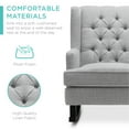 thumbnail image 4 of Best Choice Products Rocking Accent Chair, Tufted Upholstered  Wingback for Home, Nursery w/ Wood Frame - Gray, 4 of 7