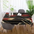 thumbnail image 6 of 54x72 Inch Tablecloth Polyester Square Tablecloth for Home Kitchen Dinner Decor Geometric Shapes and Bold Lines, 6 of 9