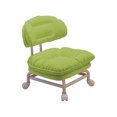 thumbnail image 2 of Tabouret à Dossier Pivotant avec Roues, Siège Rond Compact pour la Maison/le Bureau, Soutien Ergonomique, Vert, 2 of 9