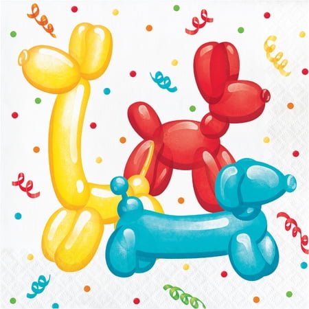 Party Balloon Animal Napkins 48 Count