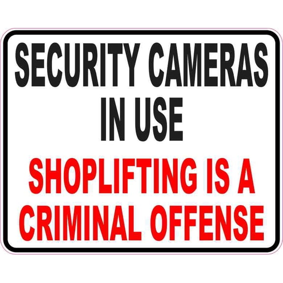 5in x 4in Shoplifting Is a Criminal Offense Sticker Vinyl Sign S
