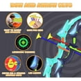 thumbnail image 3 of 2 Pack Kids Bow and  Set with LED Flash Lights, 14 Suction Cup Arrows and Fluorescence Target - Fun Indoor Outdoor Archery Toy for Ages 4-12, 3 of 7