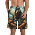 thumbnail image 1 of Balery Forest Meditating Gorilla Traje de Baño Estilo Hawaiano para Hombre, Shorts de Secado Rápido con Bolsillos-Small, 1 of 6