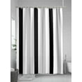 thumbnail image 5 of Shower Curtains for Bathroom-60"x72", Black and Grey Line Waterproof Bath Curtain Grommet Shower Curtain Set with Hooks, Modern Stripes Minimalist Art Washable Bath Accessories, 5 of 6