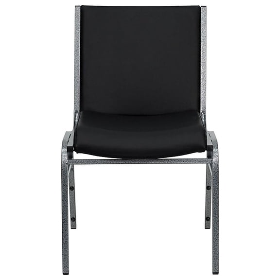 Flash Furniture Vinyl Heavy Duty Stack Chair With Arms Black 20/Pack 20XU60153BKVYL