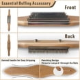 thumbnail image 4 of Buffing Wheel Rake Cleaning Tool for Polishing Wheel Compound with Beech Wood Handle & 4 Rows of Metal Teeth Rake, 4 of 5