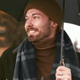 thumbnail image 5 of Bufanda cálida de cachemira de invierno para hombre Trellis Borgoña, 5 of 5