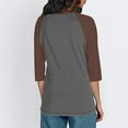 thumbnail image 4 of Vetsdori Womens 3/4 Sleeve Tops Plus Size Pullover Tunic Crew Neck Holiday,Raglan Fashion Blouses for Womens Summer, 4 of 4