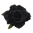 thumbnail image 2 of 4X Seda Pelo de la Flor Broche de la Boda Ramillete Clip de la Flor 8 cm Broche Accesorios - Negro, 2 of 5