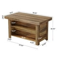 thumbnail image 6 of Tribesigns 55" Kitchen Island with Storage, Farmhouse Stationary Island Table Counter Height Bar Table,Rustic Brown, 6 of 8