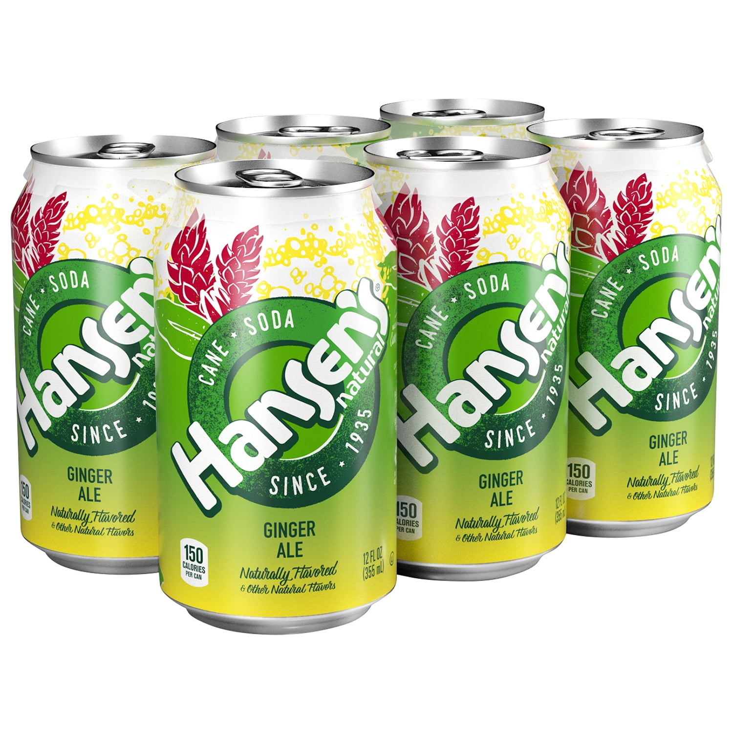 Hansen's® Natural Cane Ginger Ale Soda 612 fl. oz. Cans