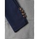 thumbnail image 4 of Chaqueta Casual Para Hombres PatrÃ³n De Pata De Gallo Hombros Acolchado Blazer De Dos Botones Azul Marino 50 Unique Bargains Blazer, 4 of 7