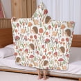 thumbnail image 5 of Cute Hedgehog and Mushroom Hooded Bath Towel，60"x35" for Ages 3 To 12 Kids, Quick Dry Lightweight Soft Microfiber Hood Beach Towel Cover Up for Kids, 5 of 7
