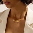 thumbnail image 2 of Customized Name Letter Necklace Personalized Stainless Steel Simple Pendant Clavicle Chain Women's Jewelry Valentine's Day Gift, 2 of 5