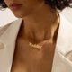 thumbnail image 2 of Customized Name Letter Necklace Personalized Stainless Steel Simple Pendant Clavicle Chain Women's Jewelry Valentine's Day Gift, 2 of 5