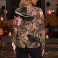thumbnail image 6 of Halloween Cardigan for Women Novelty Halloween Party Graphic Womens Sweaters Cardigan Open Knit Utton Down Cropped Long Sleeve Fall Fashion Comfy Tunic Sweater Hot Pink M, 6 of 6