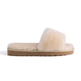 thumbnail image 2 of Aus Wooli Australia Womens Sheepskin Fluff Slide Slippers - Tan, 2 of 8
