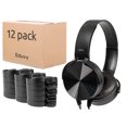 thumbnail image 1 of Auriculares a granel para aula, paquete de 12 auriculares escolares con cable duraderos para estudiantes. Los maestros deben tener útiles desde la primaria hasta la universidad (color negro), 1 of 5