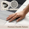 thumbnail image 6 of ODIKA Alfombras Minimalist Scandinavian Tonal Grid Block Para Habitacion for Queen Size Bedroom, Under Bed, Master Suite, Foldable Easy Care, 6 of 7