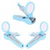 Nail Clipper with Magnifier, Built-in Magnifying Glass Catch Tray, Great for Baby, Toddlers, Seniors - Lot of 3