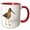 Red/White, variant on 3drose, Long-billed Dowitcher Shorebird, 11oz Two-tone Red Mug