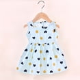 thumbnail image 2 of Économies d'Été Liquidation 2025 Bovxnpu Robes d'Été pour Filles, Robes Décontractées pour Filles, Robe d'Été Imprimée Sans Manches à Col Rond pour Bébés Filles, 2 of 3